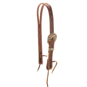 Layton Bits & Spurs Slit Ear Headstall with Silver Buckles