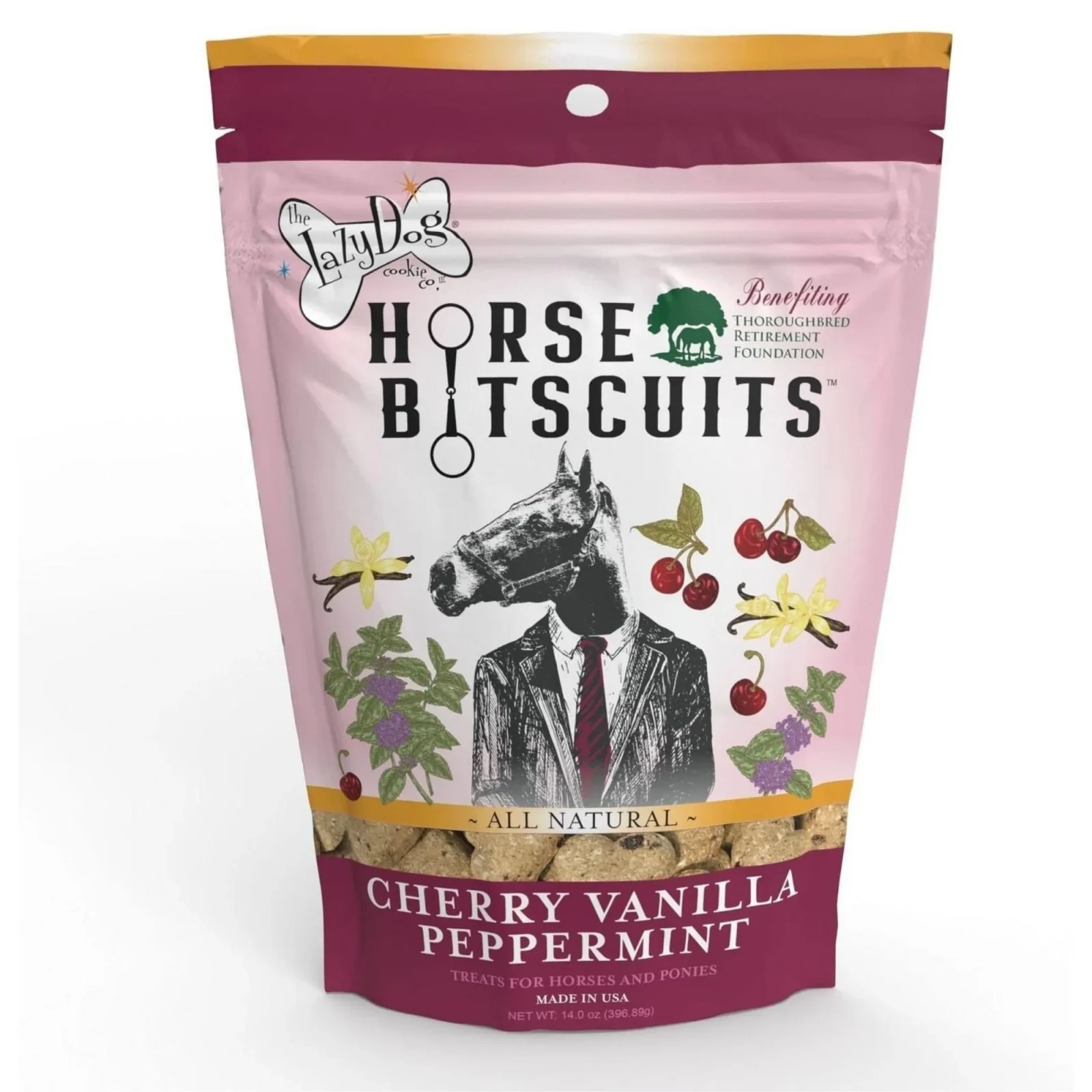 Lazy Dog Cherry Vanilla Peppermint Horse Biscuits 14 oz. (Case of 3)