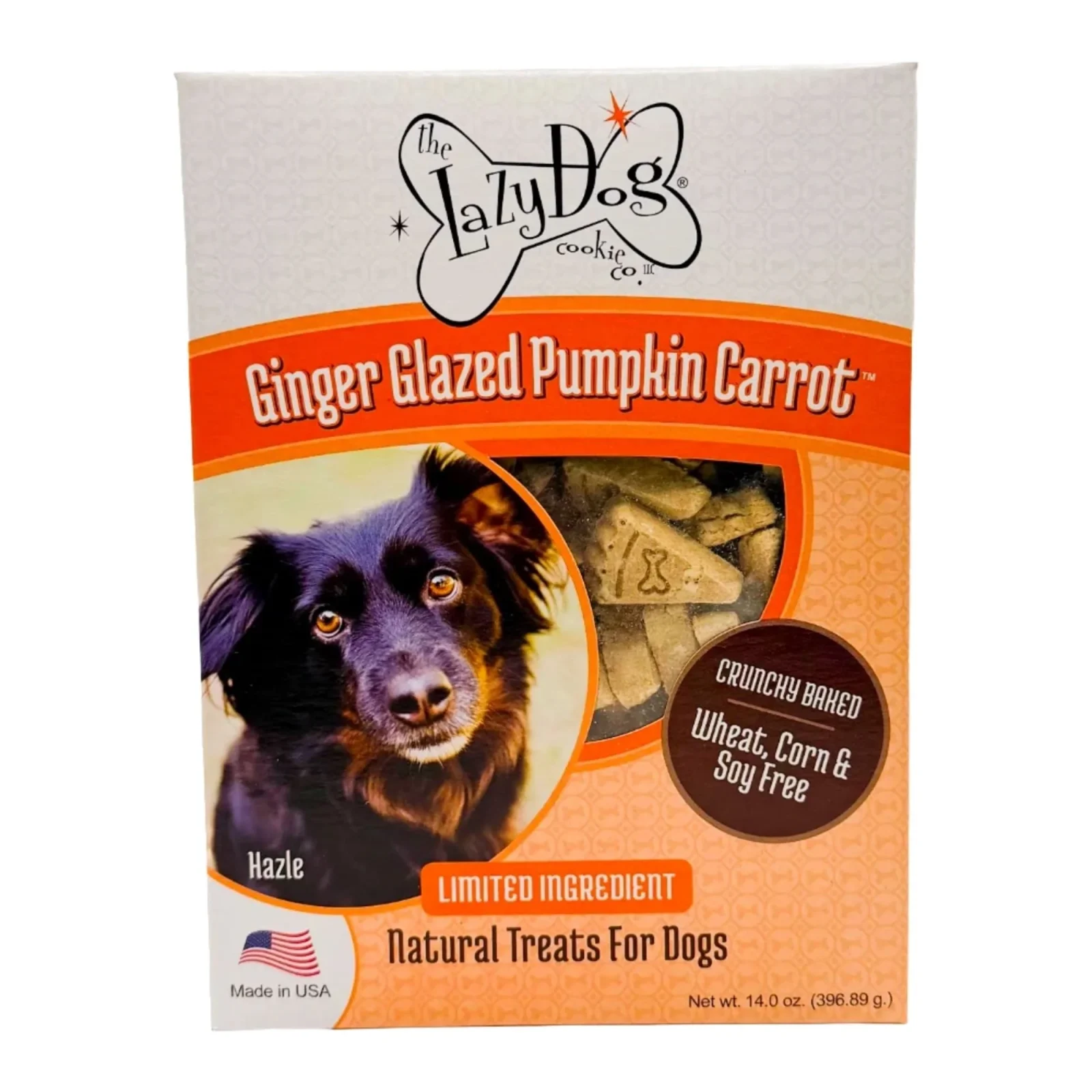 Lazy Dog Ginger Glazed Pumpkin Carrot (Wheat, Corn & Soy Free) Dog Treat 14oz.