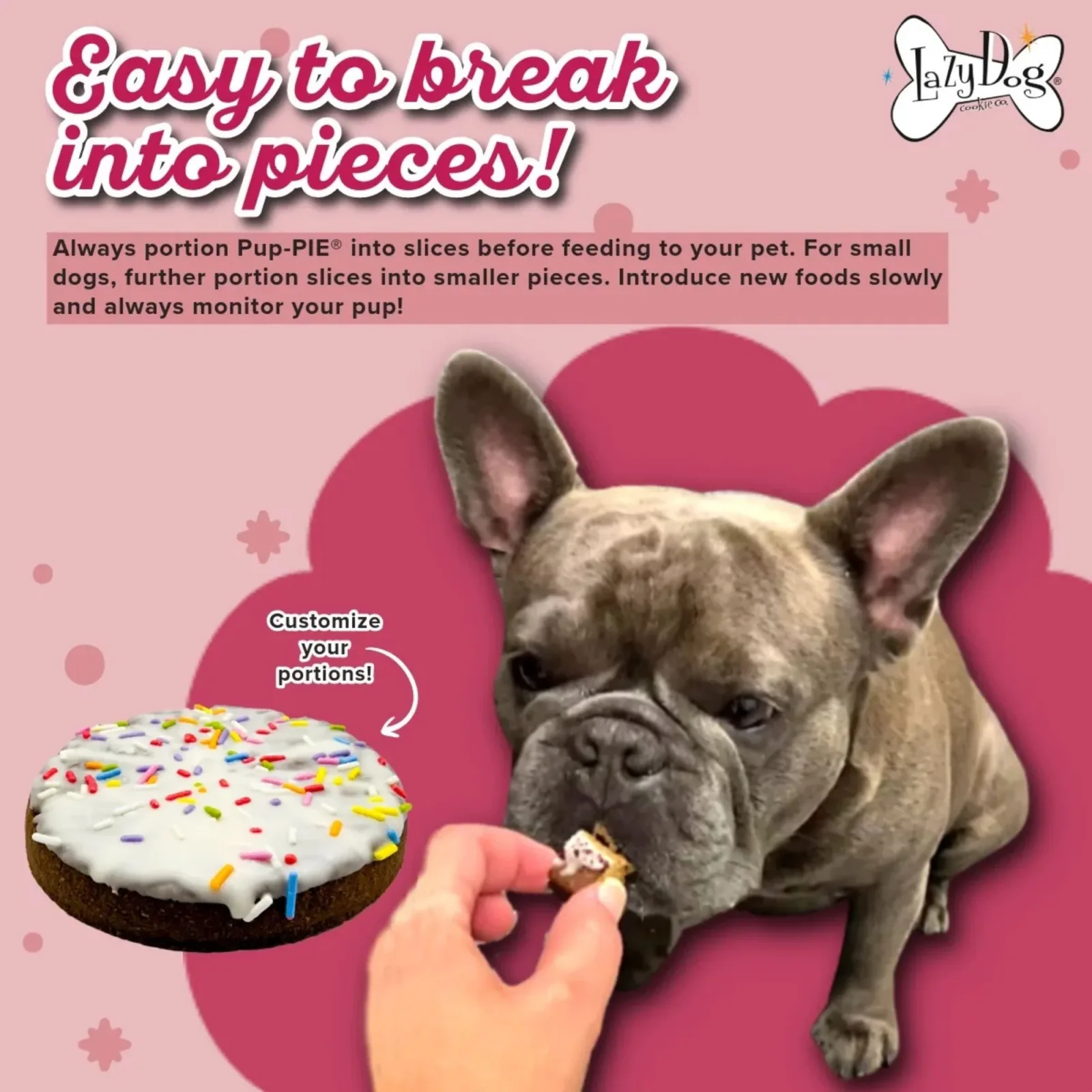 Lazy Dog Happy Birthday Pup-PIE for a Darling Girl 5oz. - Image 2