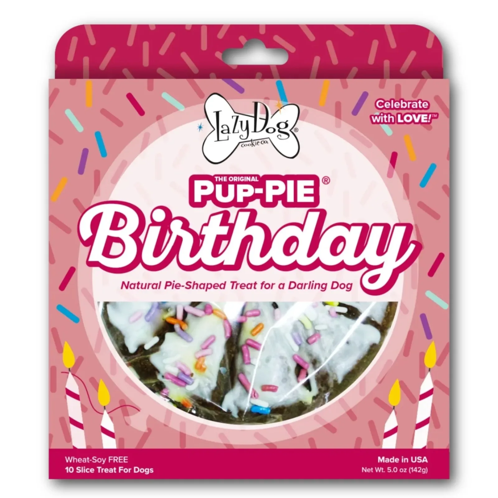Lazy Dog Happy Birthday Pup-PIE for a Darling Girl 5oz.