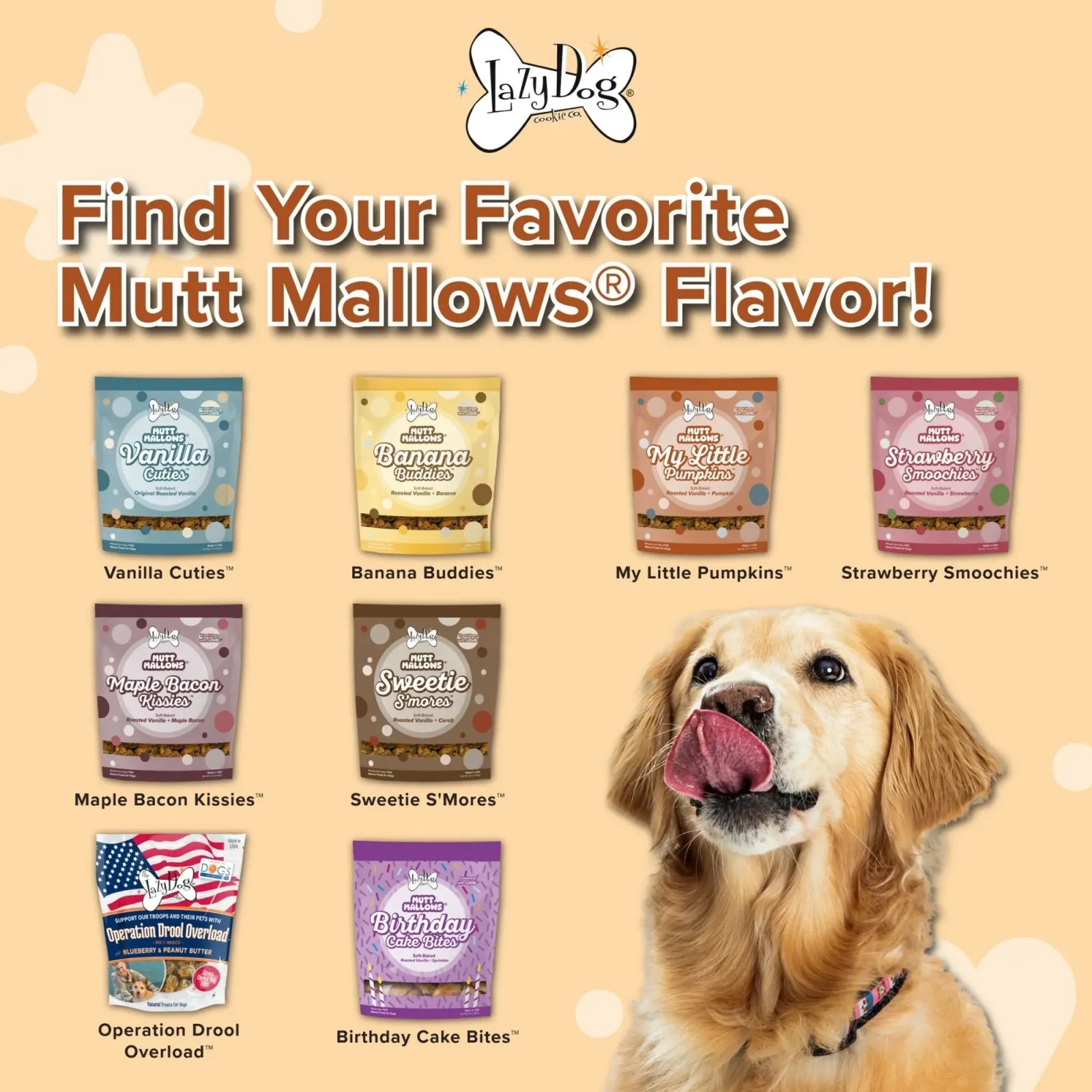 Lazy Dog Mutt Mallow Pumpkin Dog Treats 5oz. (Case of 3) - Image 2