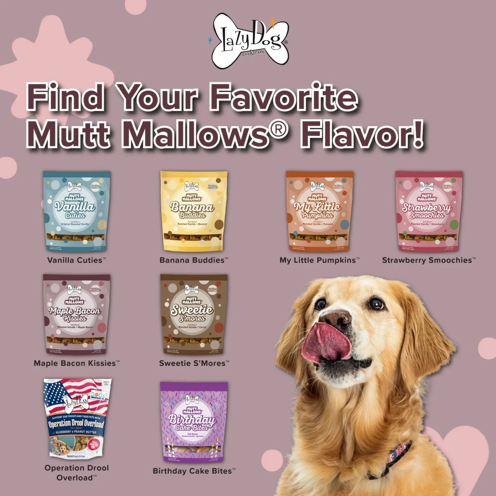 Lazy Dog Mutt Mallows Maple Bacon Kissies 5oz. (Case of 3) - Image 2
