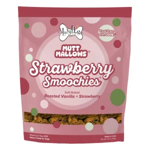 Lazy Dog Mutt Mallows Strawberry Smoochies Dog Treat 5oz. (Case of 3)