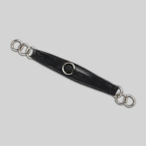 Leather Curb Strap Black
