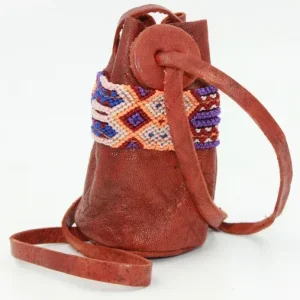 Leather Poop Bag Holder in Tan
