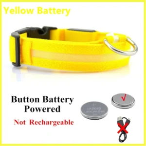 LED Glowing Dog Collar Adjustable Flashing Rechargea Luminous Collar Night Anti-Lost Dog Light HarnessFor