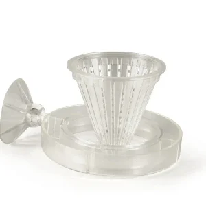 Lee's Aquarium & Pet Products 4-Way Cone Worm Fish Food Feeder Clear, 1ea