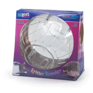 Lee's Aquarium & Pet Products Kritter Krawler Clear View-Thru Running Ball Clear, 1ea/Jumbo