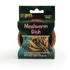 Lee's Aquarium & Pet Products Mealworm Curved Dish Brown, 1ea/3 in.