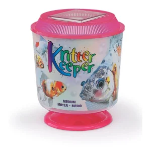 Lee's Aquarium & Pet Products Round Kritter Keeper with Lid & Pedestal Label Assorted, 1ea/1.13 gal, MD