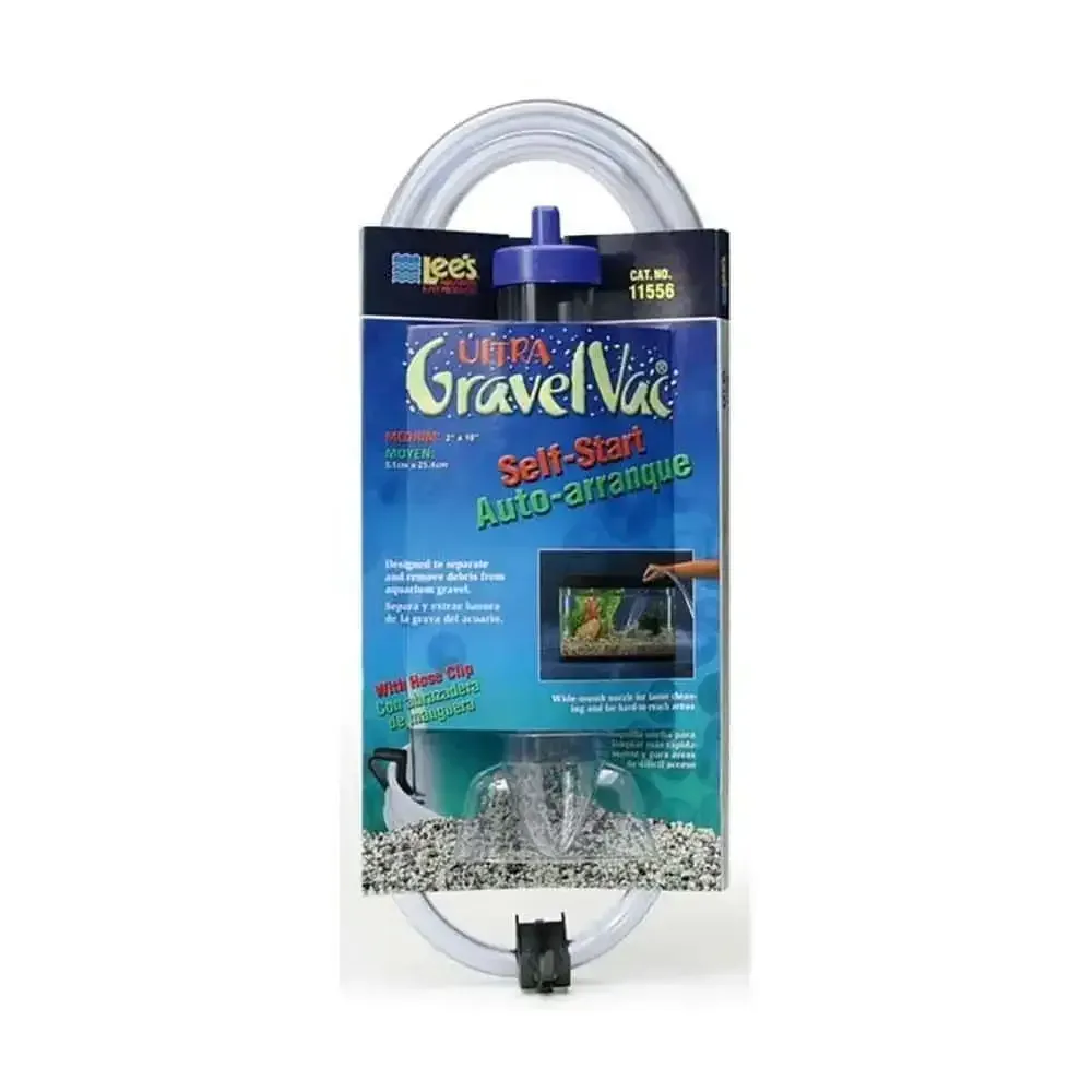 Lee's Self-Start Ultra GravelVac Cleaner with Nozzle & Hose Clip