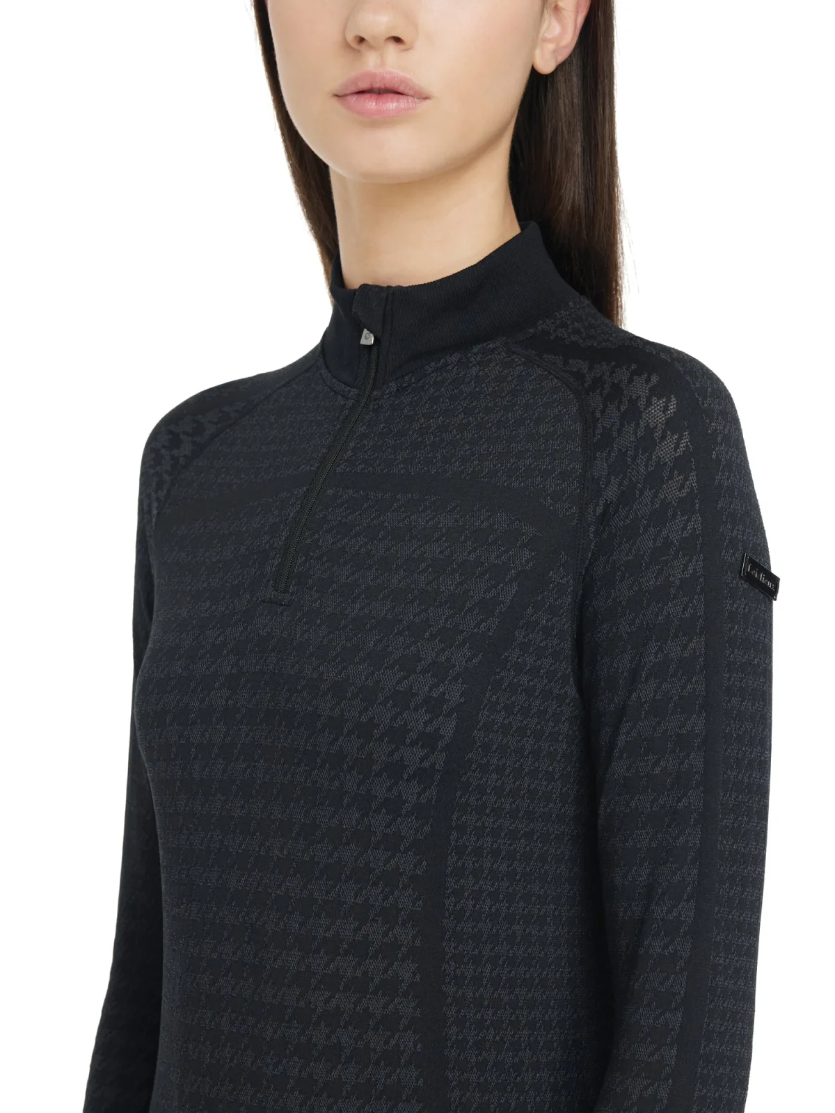 LeMieux® Ladies' Aspen Houndstooth Quarter-Zip Top - Image 2