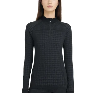 LeMieux® Ladies' Aspen Houndstooth Quarter-Zip Top