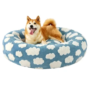 Lesure® Cute Donut Pet Bed for Dogs & Cats - Cloud