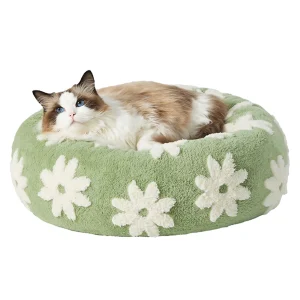 Lesure® Cute Donut Pet Bed for Dogs & Cats - Flower
