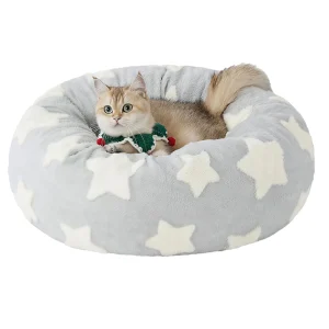 Lesure® Cute Donut Pet Bed for Dogs & Cats - Star
