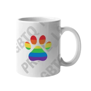 LGBTQ Paw Print Mug by Dog Fashion Living