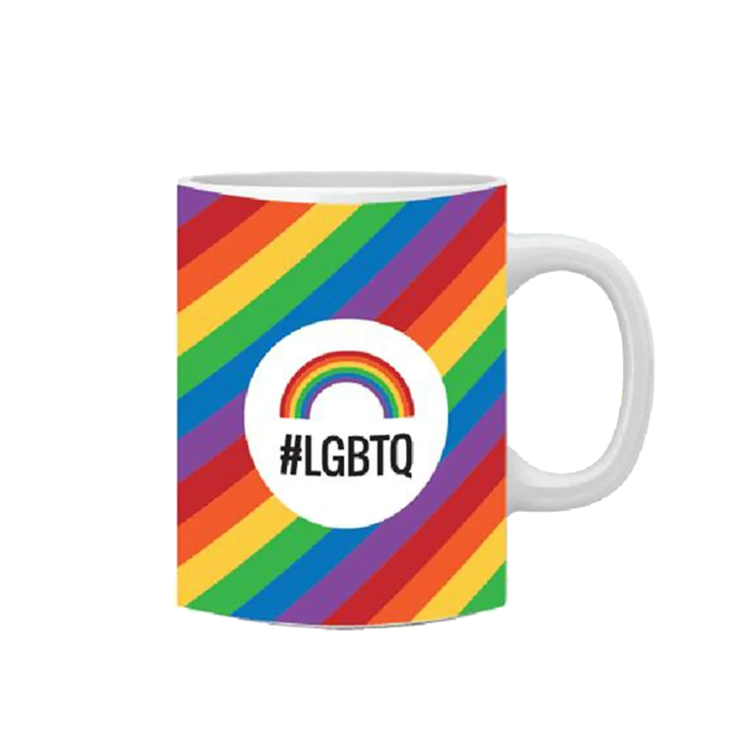 #LGBTQ Rainbow Mug by Dog Fashion Living