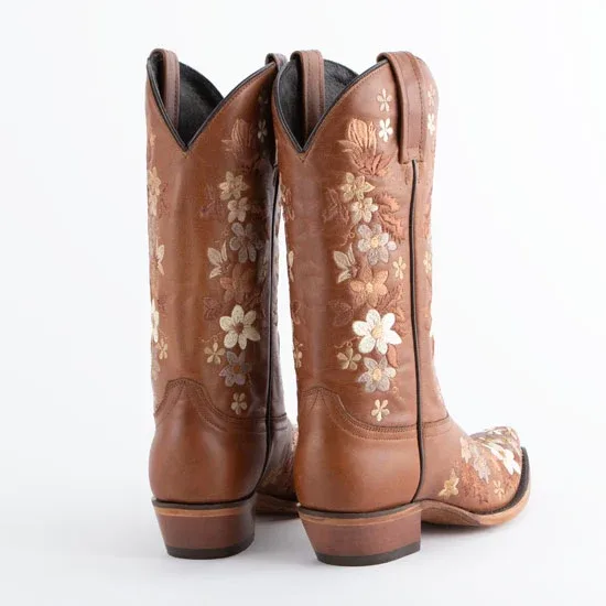 Liberty Black Caborca Silver Ines Floral Embridered Boots - Image 2