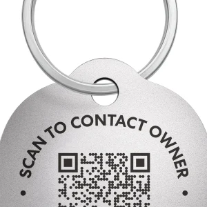 Life360 Smart QR Code Pet ID Tag For Dogs & Cats, App Compatible, Includes Keyring- 1 Pack