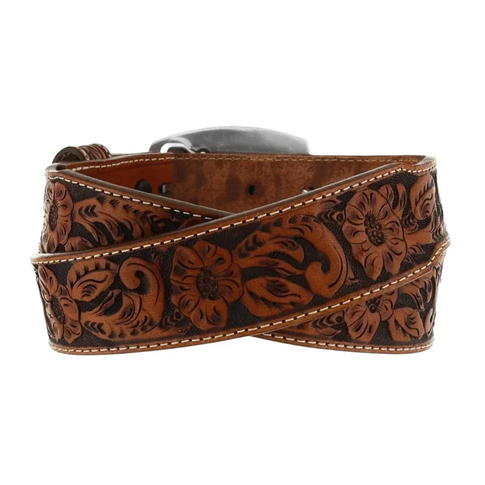 Lil Champ Floral Embossed Leather Belt - Image 2