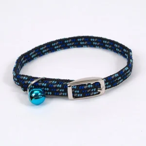 Lil Pals Elasticized Safety Kitten Collar with Reflective Threads Blue 3-8 in x 8 in