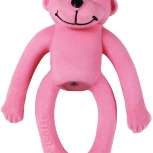 Lil Pals Latex Monkey Dog Toy Pink