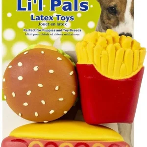 Lil Pals Lil Pals Latex Hamburger, Fries, and Hotdog Dog Toys
