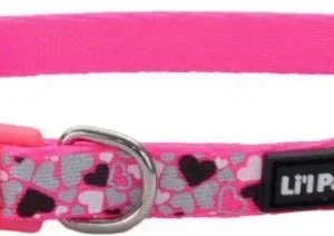 Li'L Pals Reflective Collar - Pink with Hearts