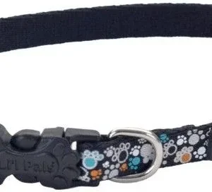 Li'L Pals Reflective Collar - Teal and Orange Paws