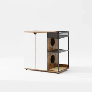 Litter Box Enclosure For 2 Cats.Cat Litter Box Furniture,Enclosed Cat Litter Boxes,Cat Furniture