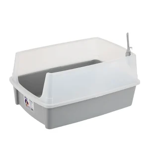 Litter Genie XXL Open Top Cat Litter Box For Multi-Cat Households, High Sided Litter Pan W/ Scoop