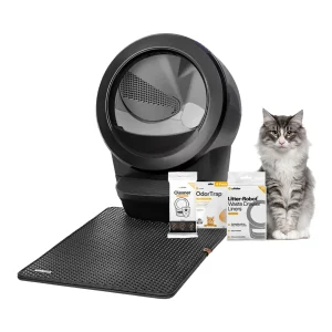 Litter-Robot®4 Automatic Cat Litter Box Bundle with OdorTrap, Cleaner Wipes, and Waste Drawer Liners