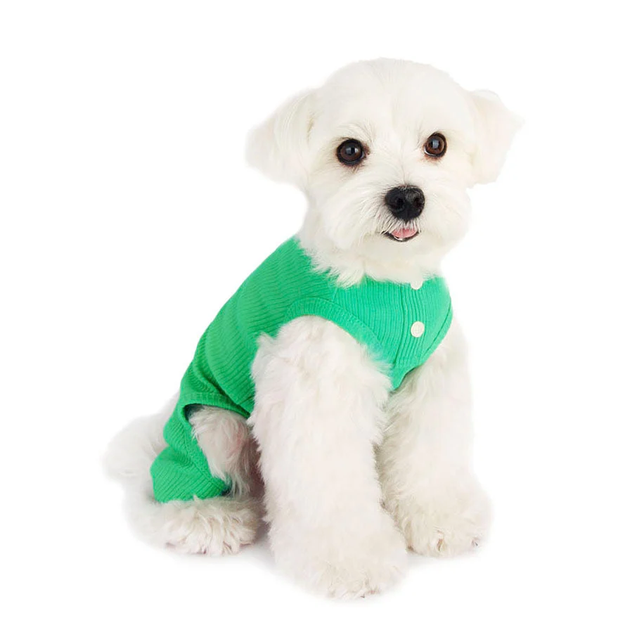 LITTLE COLLIN | Basic Button All-in-One in Soft Green