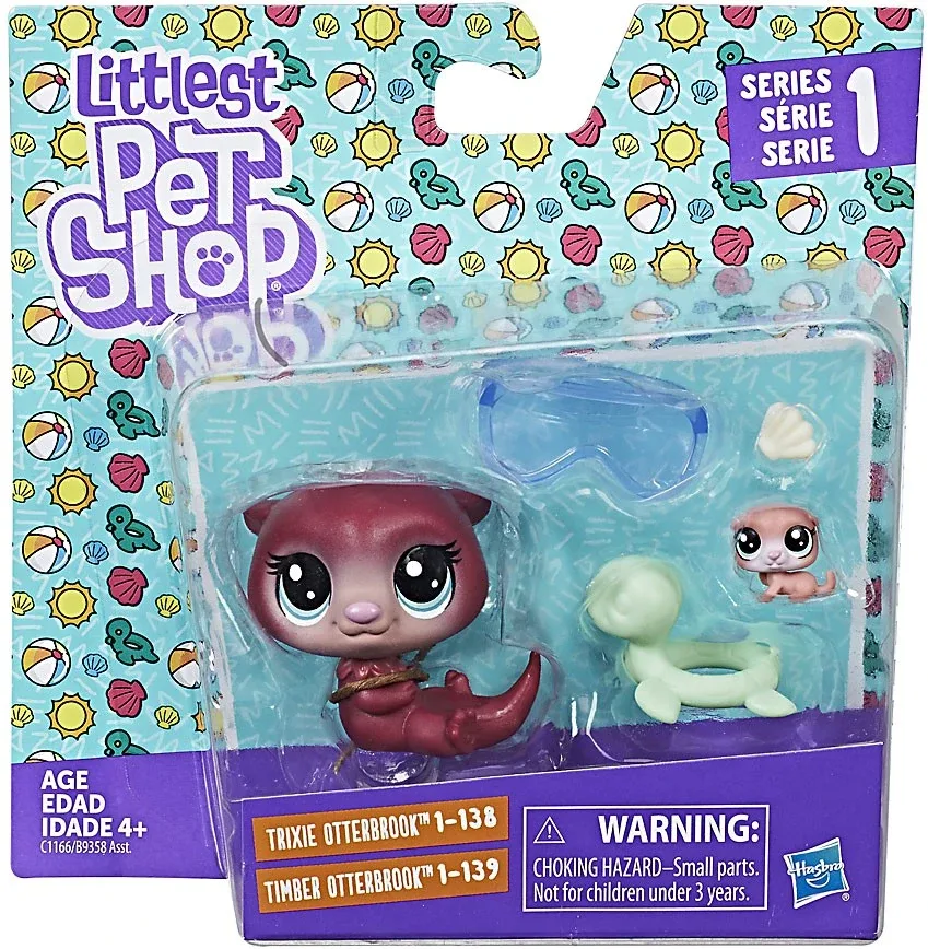 Littlest Pet Shop 2017 Pet Pairs Trixie & Timber Otterbrook Figure 2-Pack