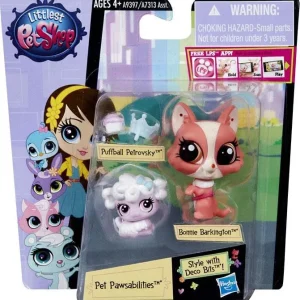 Littlest Pet Shop Pet Pawsabilities Bonnie Barkington & Puffball Petrovsky Figure 2-Pack