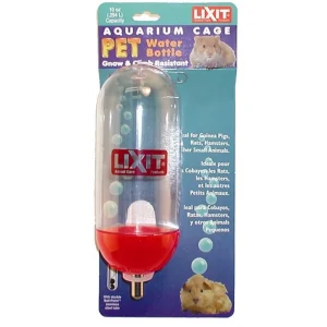 Lixit Aquarium Cage Bottle for Small Animals, Clear/Blue, 10 Oz