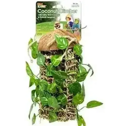 Lizard Lounger for Reptiles – Ultimate Coconut Climber with Vines