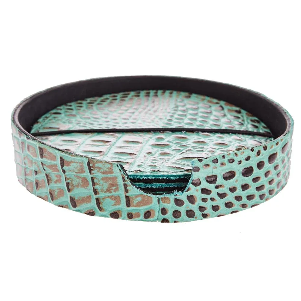 Lmt Design 4pc Embossed Croc Coaster Set