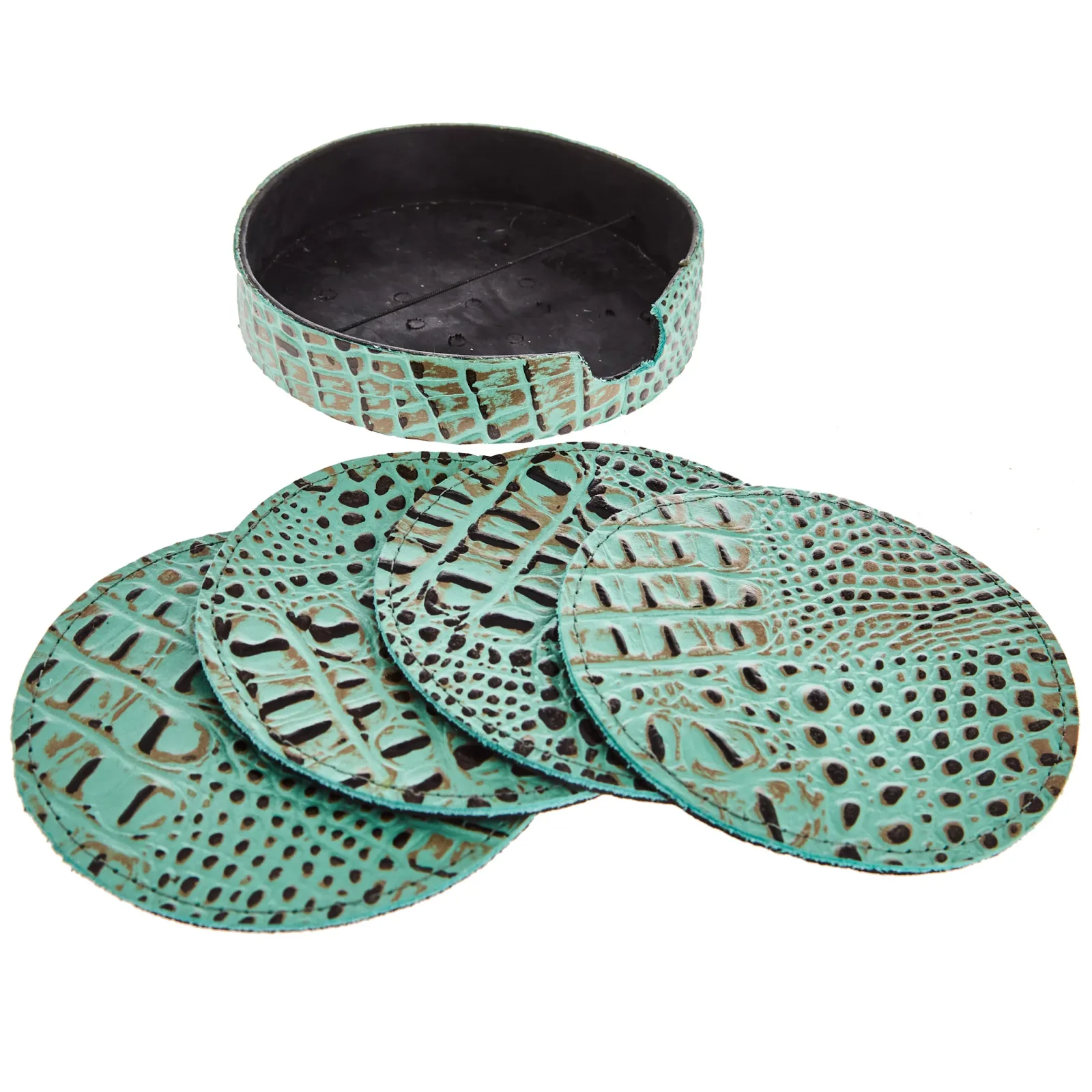 Lmt Design 4pc Embossed Croc Coaster Set - Image 2