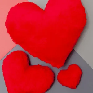 Lots of Love Heart Plush Squeaky Dog Toy