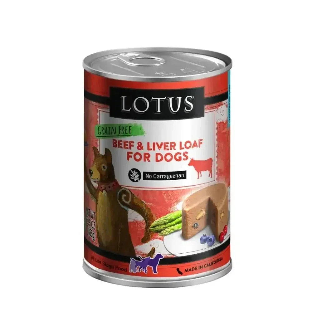 Lotus Grain-Free Beef Loaf Canned Dog Food, 12/12.5oz