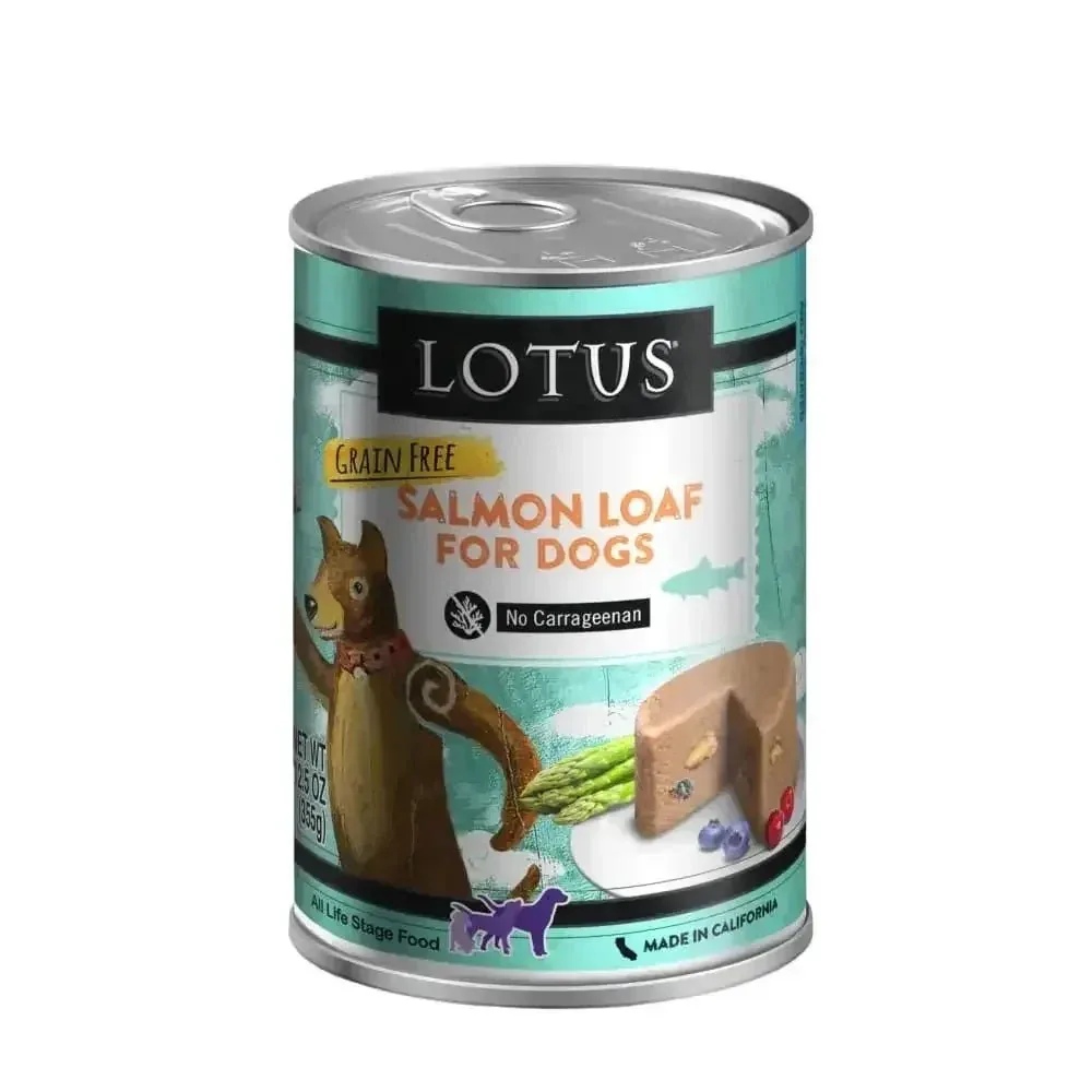 Lotus Salmon Loaf Grain-Free Canned Dog Food 12/12.5oz