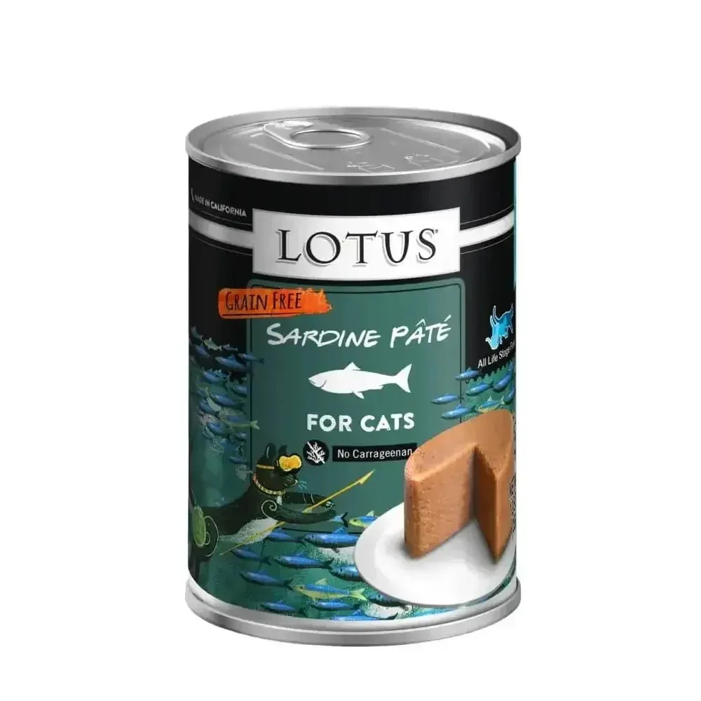Lotus Sardine Grain-Free Pate Wet Cat Food – 12/12.5oz