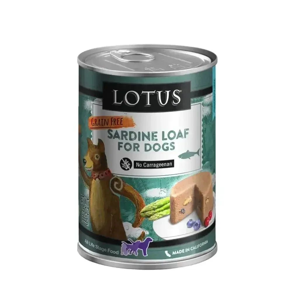 Lotus Sardine Loaf Grain-Free Canned Dog Food 12/12.5oz