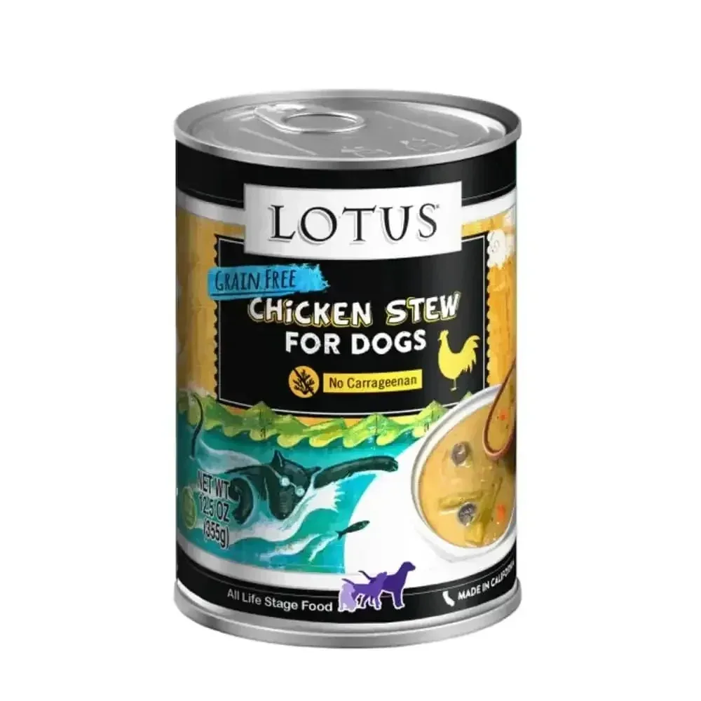 Lotus Wholesome Chicken & Asparagus Stew Grain-Free Canned Dog Food