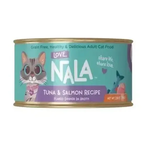Love, Nala Flaked Tuna & Salmon Recipe in Broth Cat Food 2.8oz