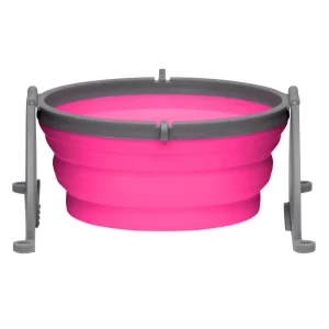 Loving Pets Bella Roma Travel Dog Bowl Pink Medium