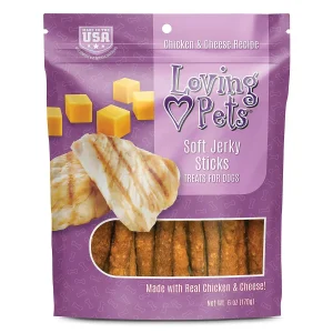 Loving Pets Chicken and Cheese Recipe Soft Jerky Sticks